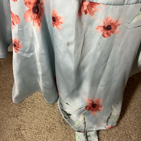 Gorgeous Floral Silk Dress Large - Picture 8 of 8